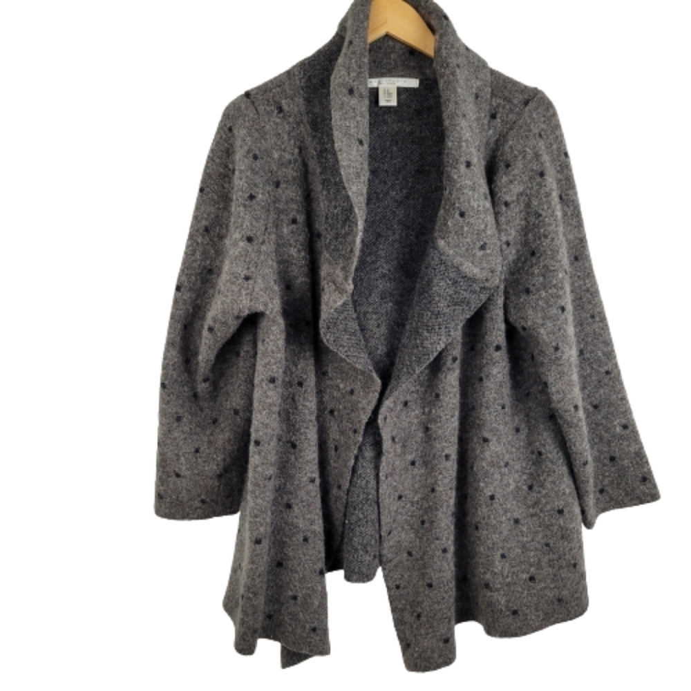 Max Studio wool poka dot cardigan sweater - Picture 1 of 10